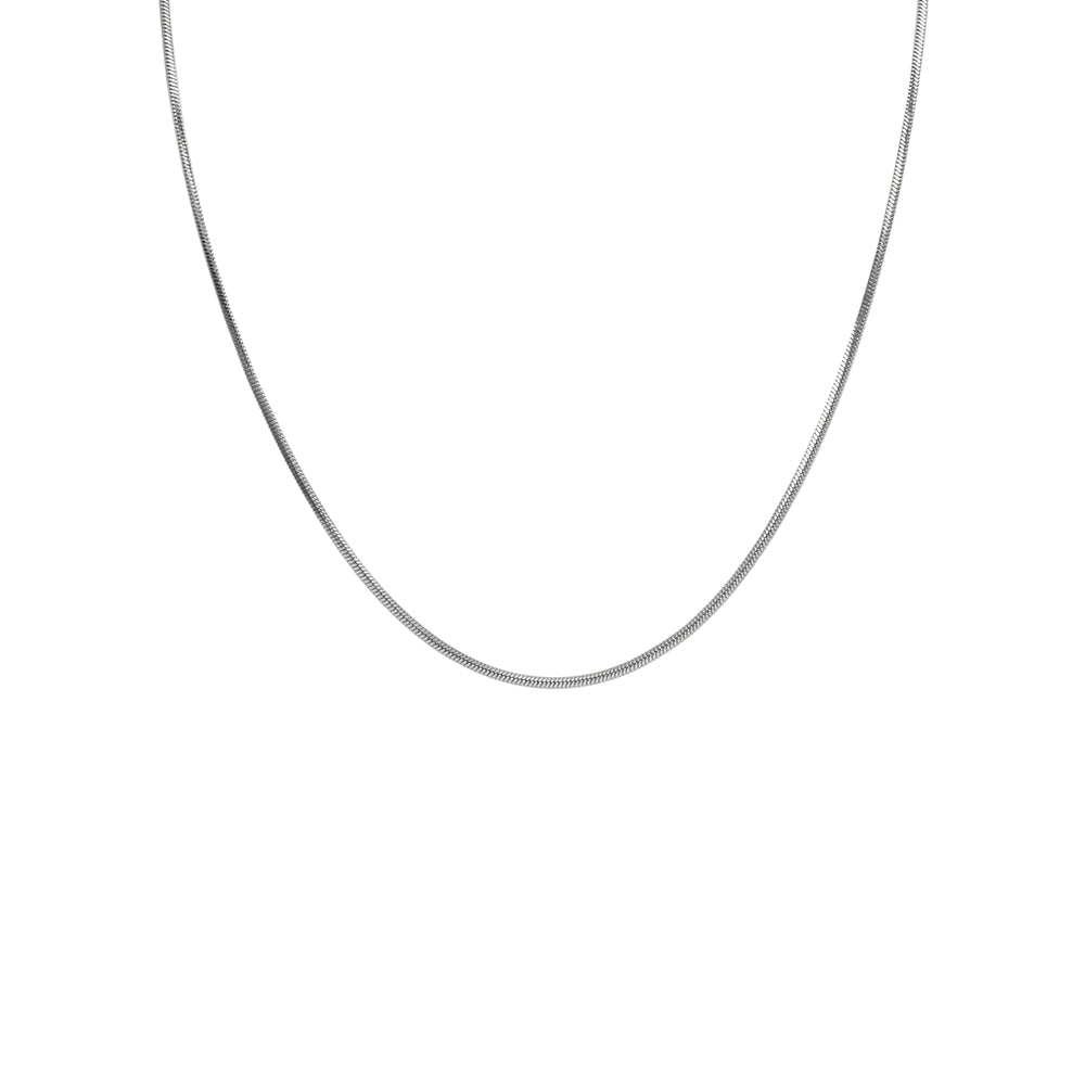 Kenzy Mii - 2mm Stainless Steel Snake Shape Unisex Chain