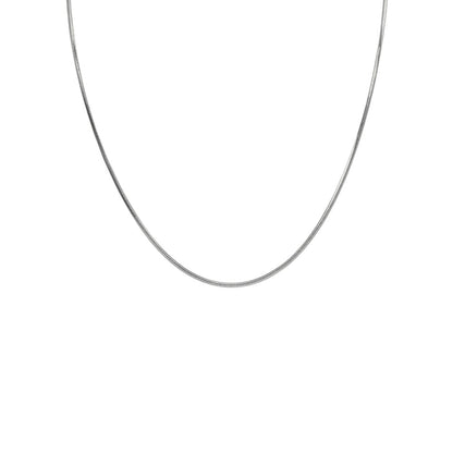 Kenzy Mii - 2mm Stainless Steel Snake Shape Unisex Chain