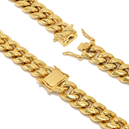 Kenzy Mii - 12mm Stainless Steel Cuban Link Unisex Chain