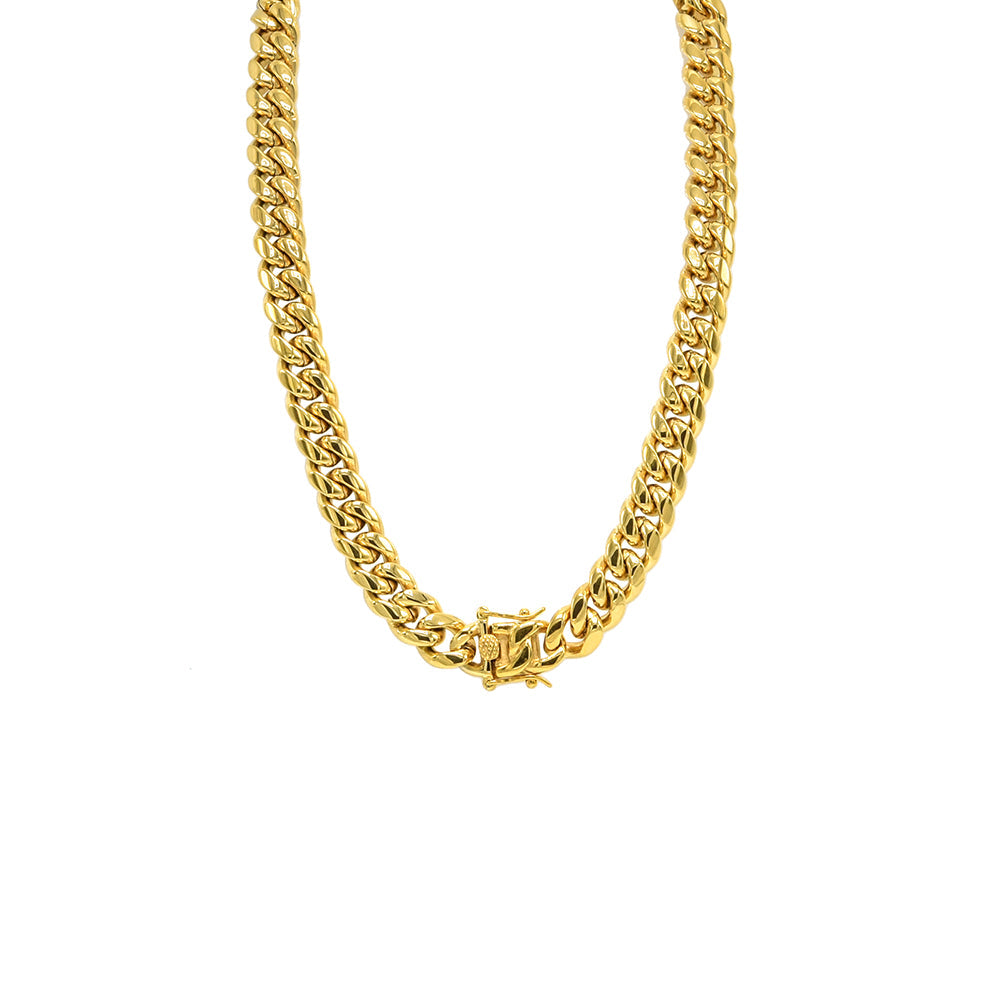 Kenzy Mii - 12mm Stainless Steel Cuban Link Unisex Chain